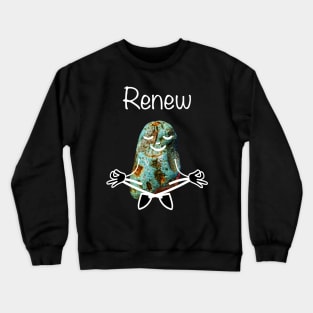 Rockhound Lotus Yoga Pose - Funny RENEW Mental Health Rockhounding Crewneck Sweatshirt